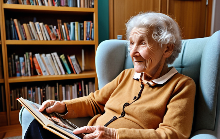 **Image Prompt:** A warm, inviting living room. An elderly Dutch woman sits comfortably in an armchair, sharing stories with a younger interviewer holding a microphone. Bookshelves and personal photos in the background. Focus on the intergenerational connection and the act of sharing memories.